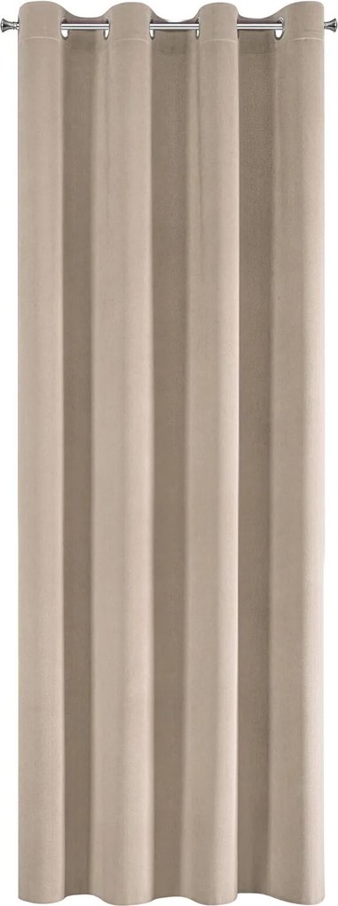 ZÁVES NA KRÚŽKOCH MEGI 140X250 CM BÉŽOVÁ