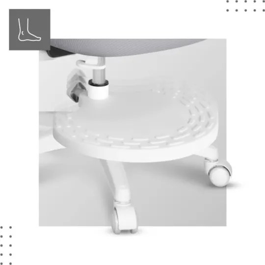 Detská otočná stolička Mark Adler Junior 5.0 Grey