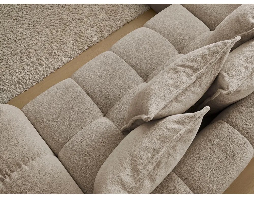 Taupe ženilková rozkladacia/s úložným priestorom rohová pohovka (ľavý roh/do L) Everest – Bobochic Paris