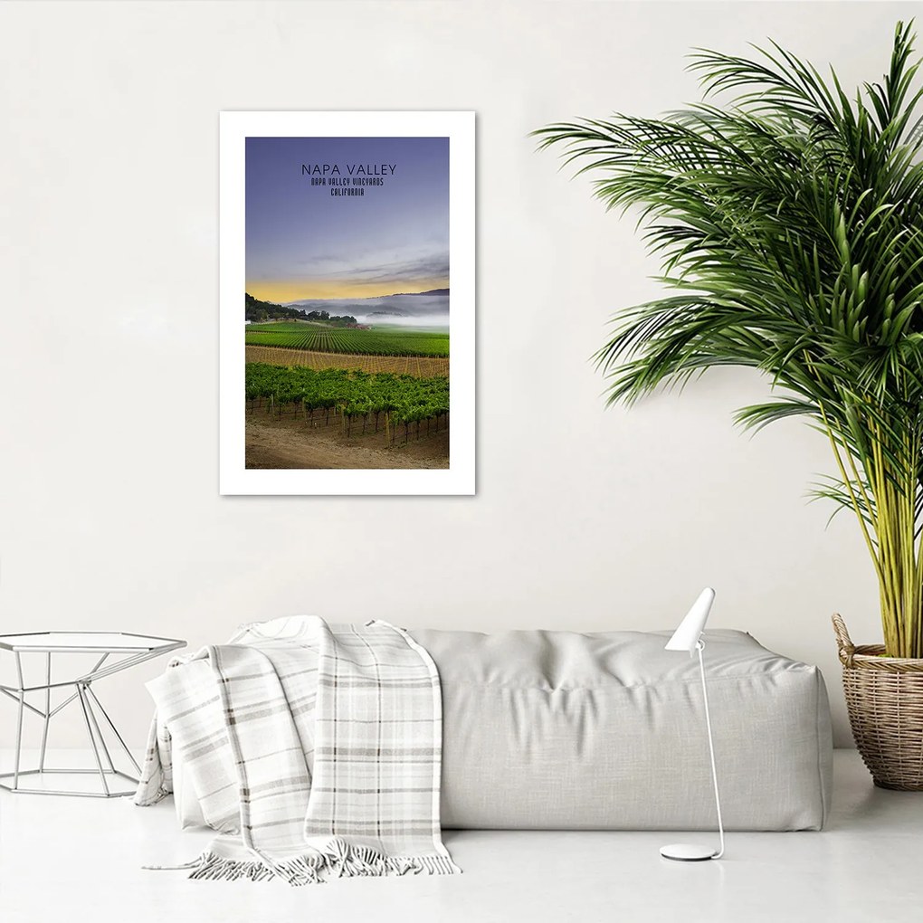 Gario Plagát Večer nad údolím Napa Farba rámu: Bez rámu, Rozmery: 20 x 30 cm