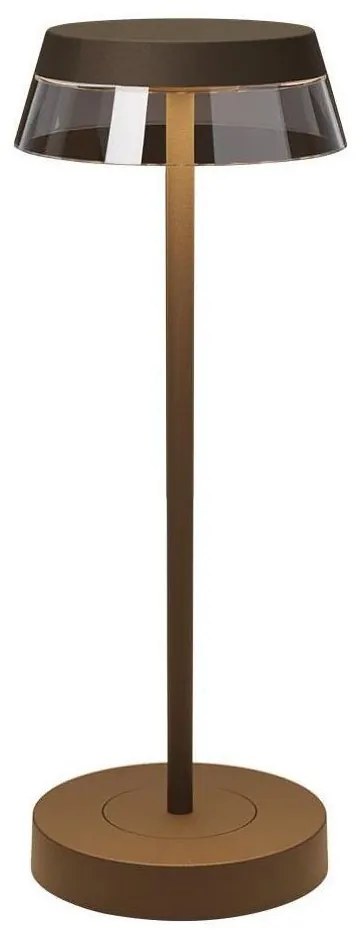 Redo 90308 - LED Stmievateľná stolná lampa ILUNA LED/2,5W/5V 3000 mAh IP65 hnedá UN1252
