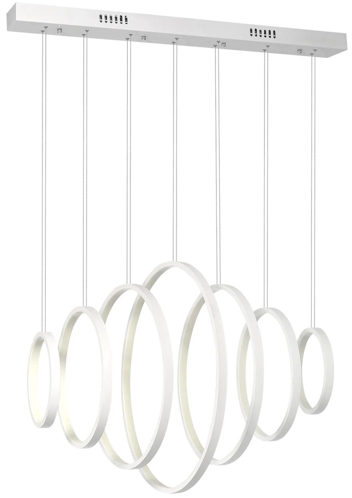 Závesné LED svietidlo Pixels, 7x LED 96w, 4000k, w