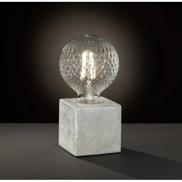 WOFI 8213.01.50.7000 - Stolná lampa BROAD 1xE27/10W/230V betón