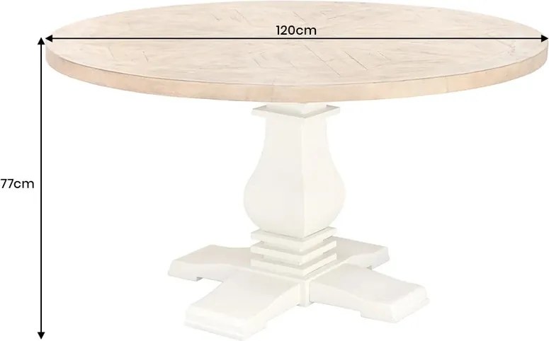 Okrúhly jedálenský stôl Domingo 120 cm borovica