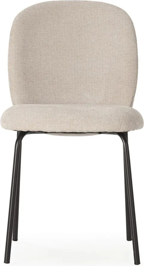 Čierno-krémové jedálenské stoličky v súprave 4 ks Daia – Marckeric