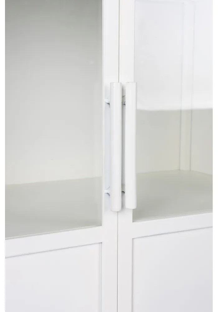 Biela kovová vitrína 35x150 cm Miya – White Label