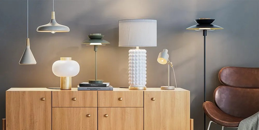 SINGAPUR Stolná lampa - šalviová