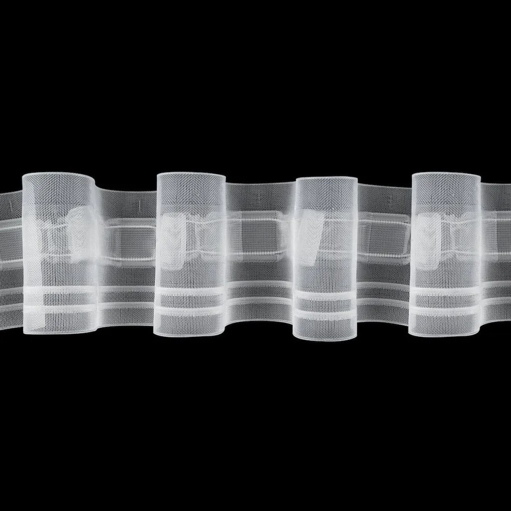 Riasiaca páska Smart Wave š. 8 cm, riasenie 1:1,5 - Biela
