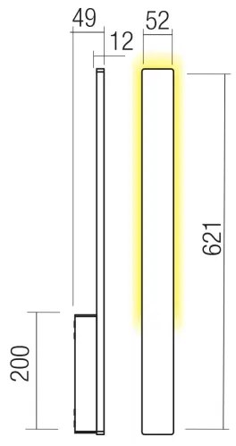 Redo 90870 - LED vonkajšie nástenné svietidlo REFLEXA LED/6W/230V IP54 antracit