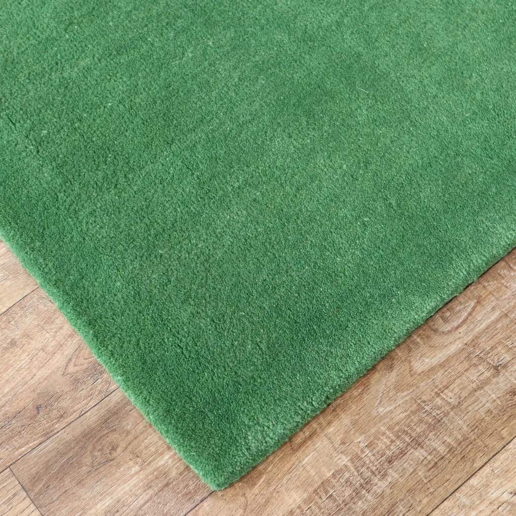 Asra, Ručne všívaný kusový koberec Asra wool sv. zelená, 60x110, zelená, obývacia izba