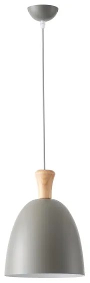 Luster na lanku 1xE27/15W/230V šedá pr. 23 cm