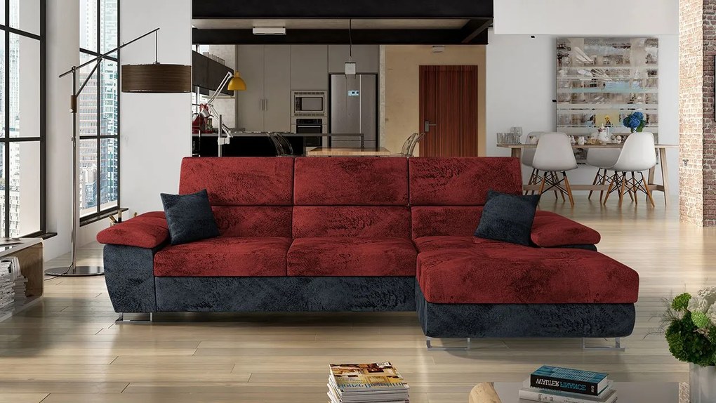 Rohová rozkladacia pohovka Alvin Mini Premium, Dostupné poťahy: Magic Velvet 2258 + Miu 2034 + Magic Velvet 2258, Strana: ľavá