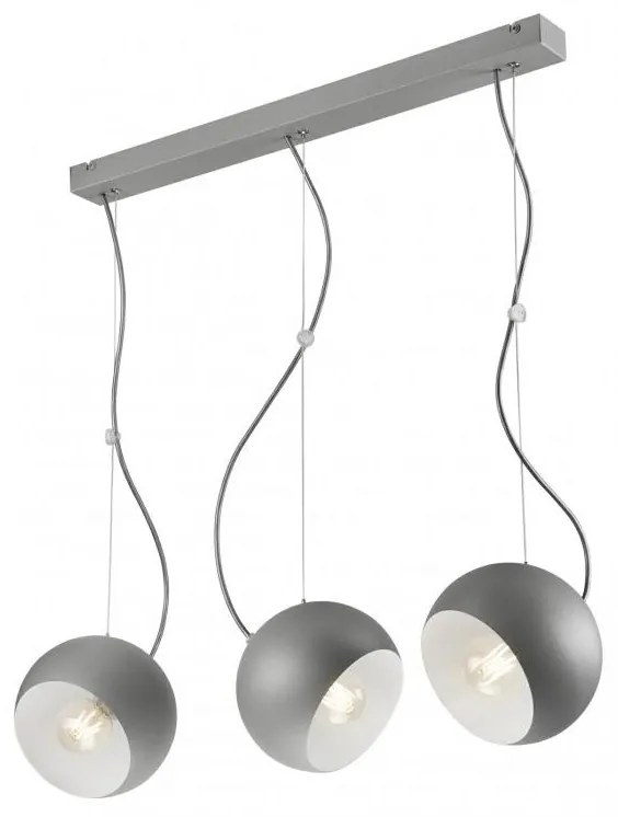 Luster na lanku INEZ 3xE27/60W/230V šedá