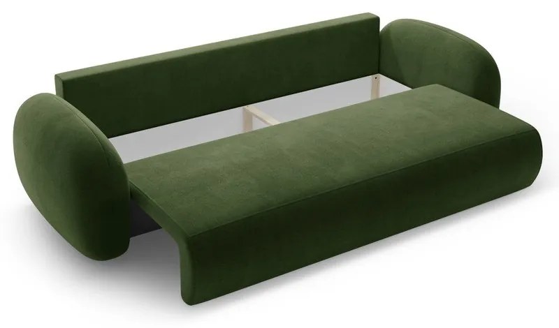 Zelená zamatová rozkladacia/s úložným priestorom pohovka 262 cm Tonale – Cosmopolitan Design