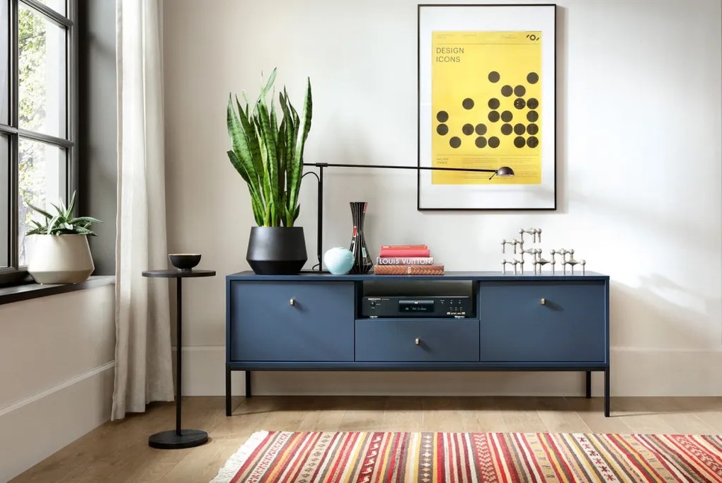 TV skrinka Mono, tmavo modrá