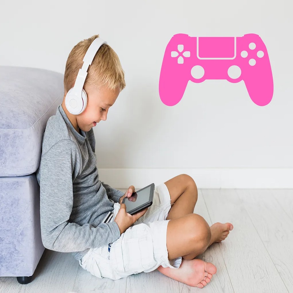 Veselá Stena Samolepka na stenu na stenu Ovládač na playstation Farba: černá