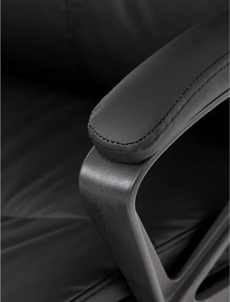 Kancelárske kreslo PEDRO — ekokoža, čierna