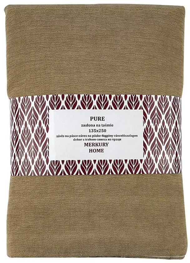Záves na páske Pure 135x250 béžová Merkury Home