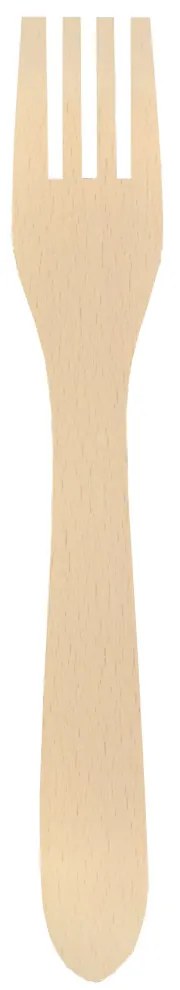 AMADEA Drevená vidlička, masívne drevo, dĺžka 18,5 cm