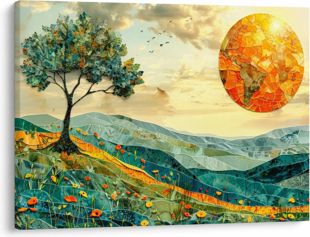Obraz - Ilustrácia krajiny (70x50 cm)