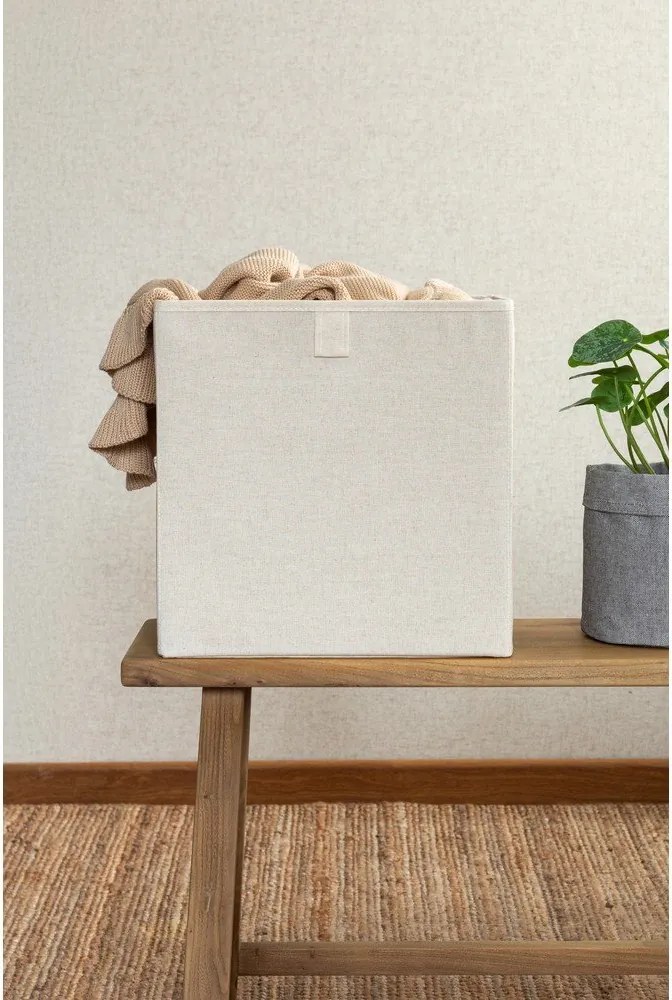Béžový látkový úložný box 32x31,5x31,5 cm Soft Storage Cube – Bigso
