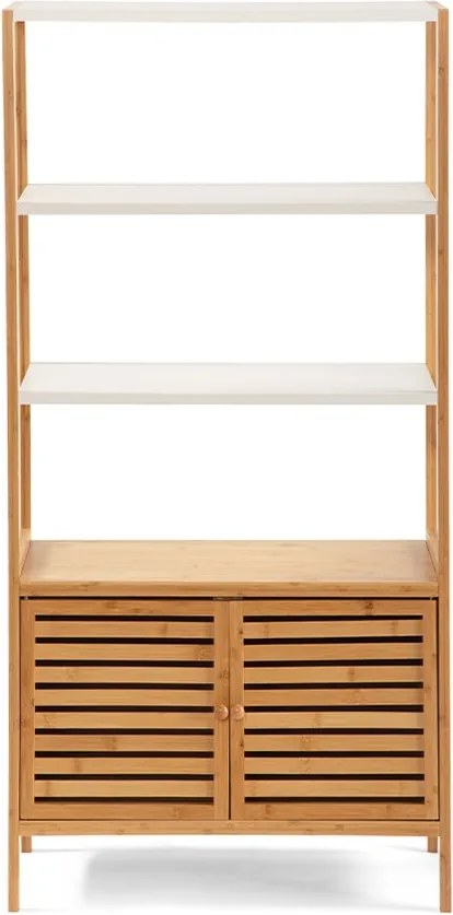 Noela Bambusová skrinka s policami STRADO biela