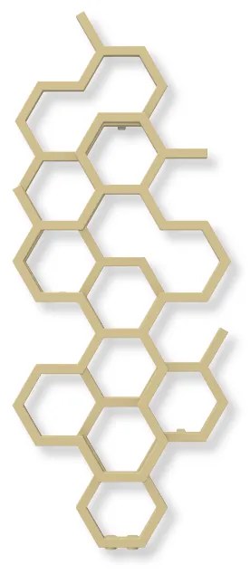 Terma24 Hex 1220x486 vodný radiátor Brass ZX