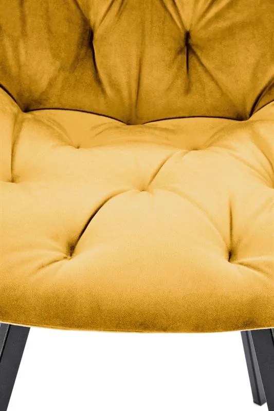 OTOČNÁ JEDÁLENSKÁ STOLIČKA TIARA HORČICOVÁ