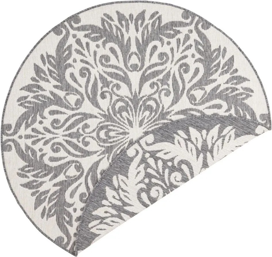 Bougari - Hanse Home koberce Kusový koberec Twin Supreme 103416 Madrid grey creme - 140x140 (průměr) kruh cm
