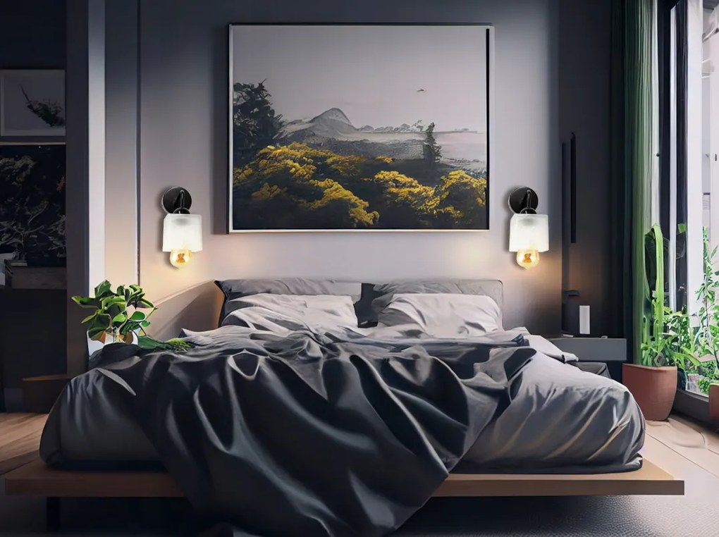 Nástenná lampa 1x E27 LOFT edison LED nad zrkadlové sklo