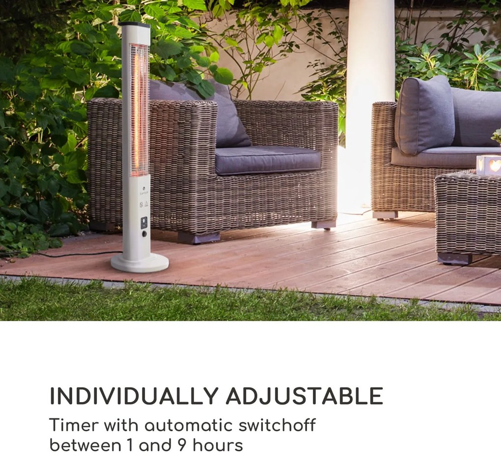 Blumfeldt Heat Guru Plus, vonkajší sálavý ohrievač, 1200 W, 3 nastavenia ohrevu, diaľkové ovládanie