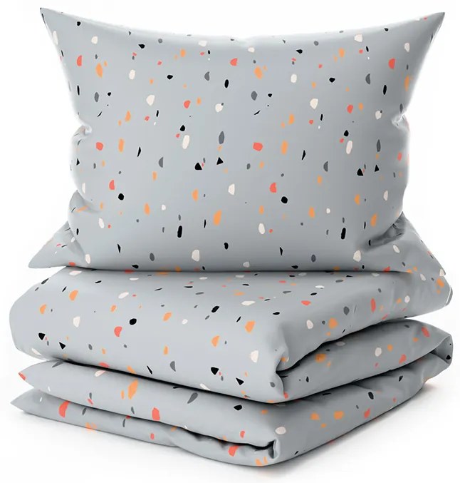 Krepové obliečky do postieľky Renforcé PINTURA sivé Rozmer obliečky: 45 x 65 cm | 90 x 140 cm