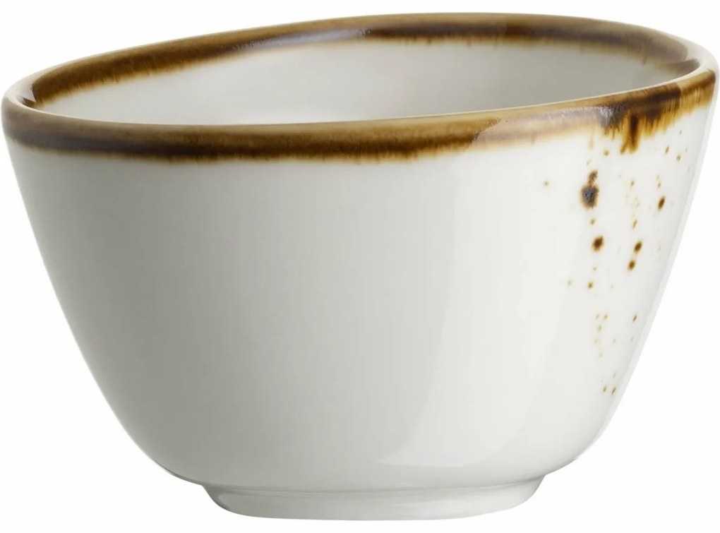 Mäser Oválna miska Pintar Biele hnedé bodky 7 x 6cm, S