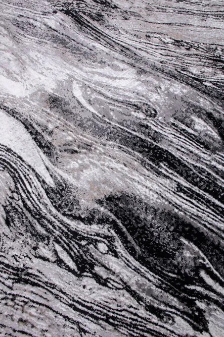 Koberec MAYA PR117 sivý / čierny ovál