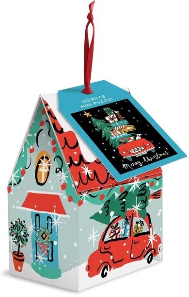 Vianočné puzzle Vianočné auto 130ks