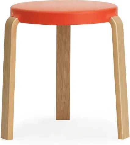 Normann Copenhagen Stolička Tap Stool, oak/spicy orange