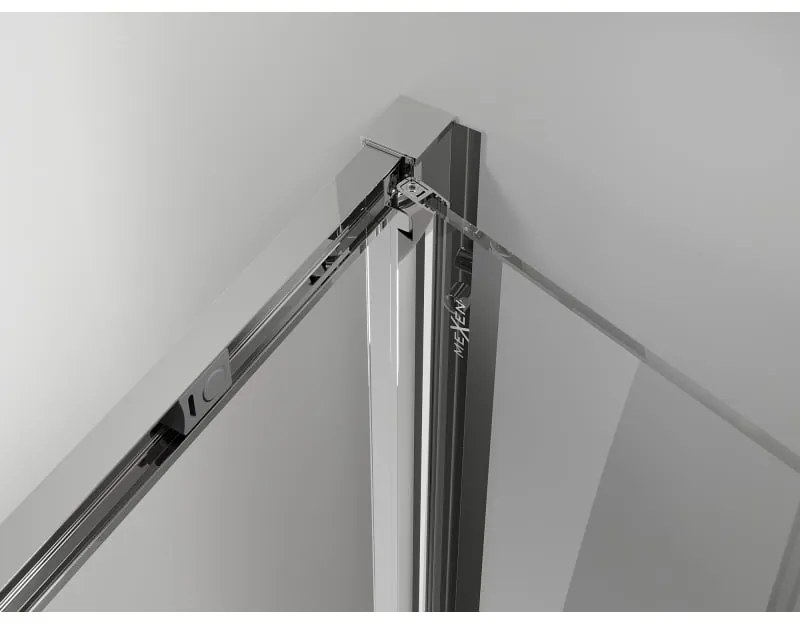 Mexen Exo, sprchovací kút so skladacími dverami 100 x 90 cm, 6mm číre sklo, chrómový profil, 816-100-090-01-00