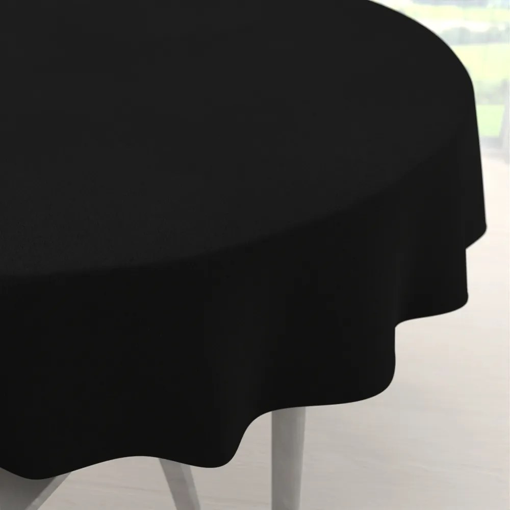 Biante Dekoračný okrúhly obrus BKU-116 Čierny Ø 100 cm