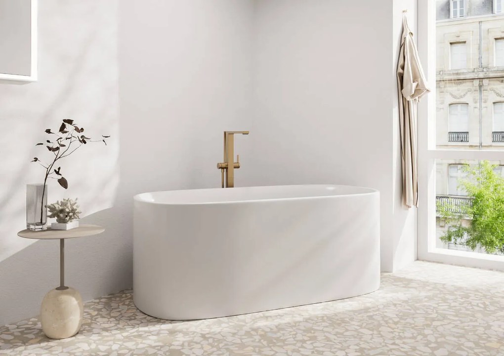 Hansgrohe Tecturis E, páková vaňová voľne stojaca batéria na podlahu, kartáčovaný bronz, HAN-73445140