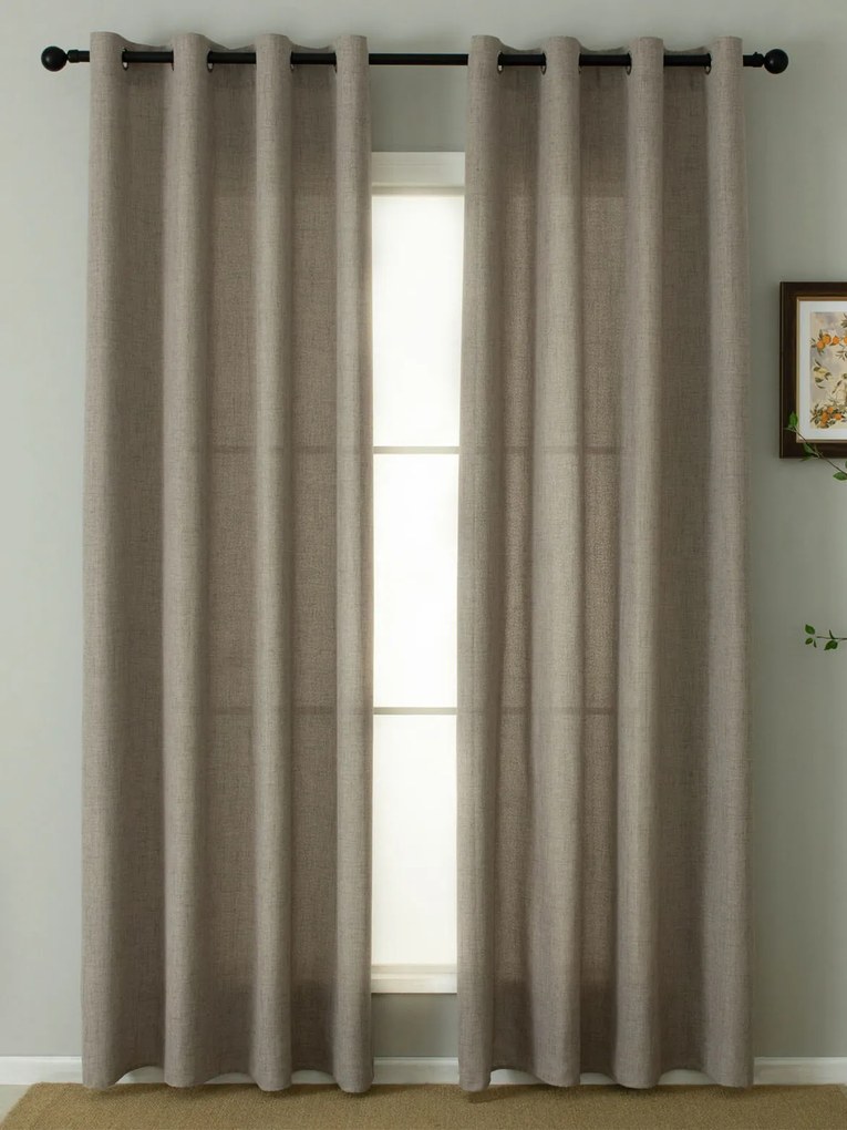Závesy Zara sivohnedá – 140 × 280 cm (2 ks)