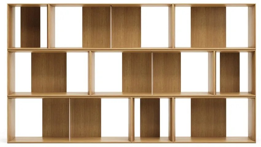 Modulárny policový systém v dekore duba v prírodnej farbe 9 ks 202x114 cm Litto – Kave Home