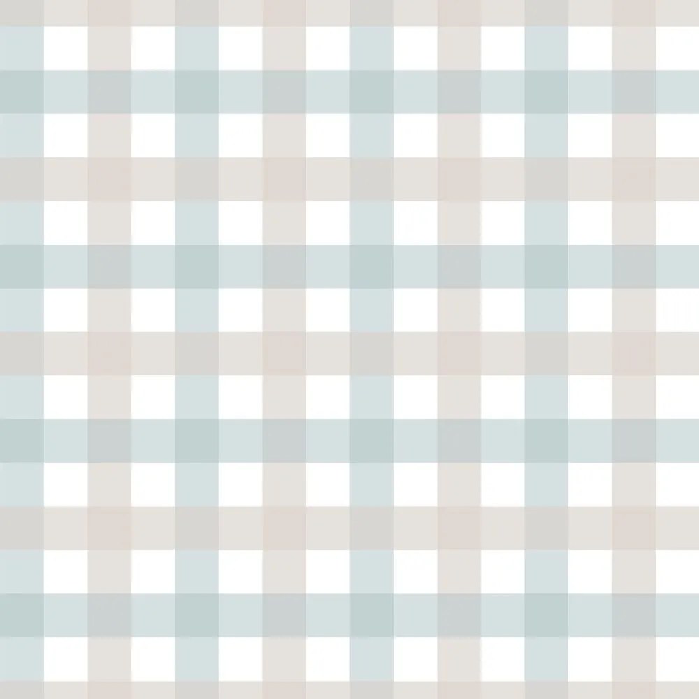 Tapeta kockovaná modrá malá 280x100 cm