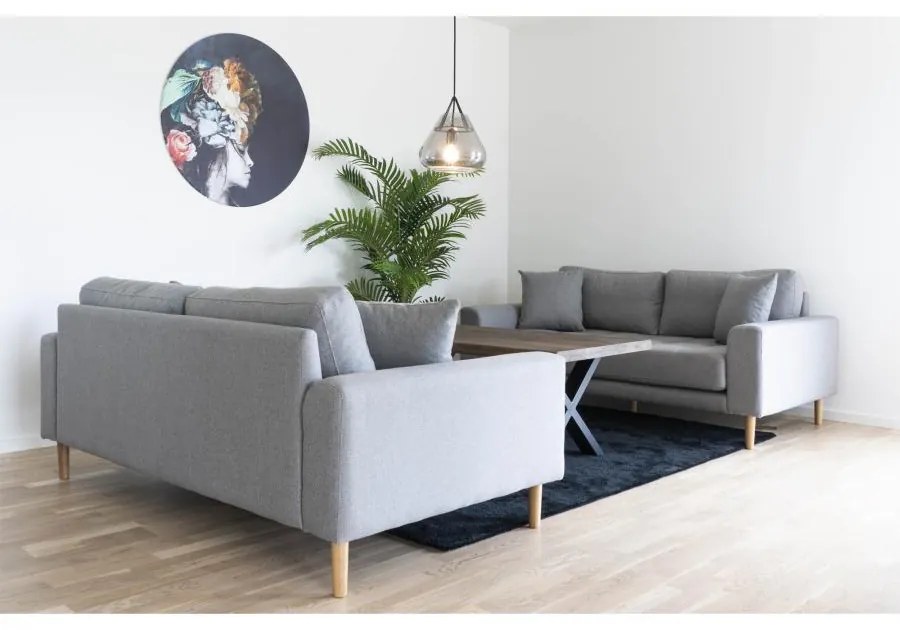 House Nordic - Elegantná 2-miestna pohovka LIDO LOUNGE 180 cm, svetlošedá