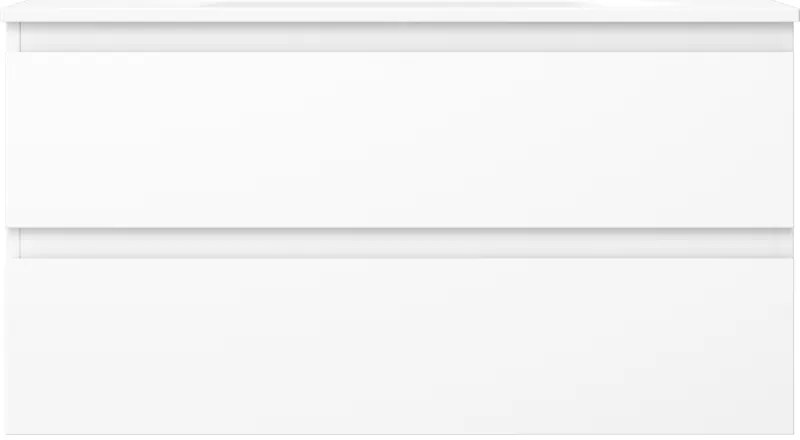 Mexen Orio, kúpeľňová skrinka 90 cm s umývadlom Vela, 2 zásuvky, biela matná, 91A10-09047-2-BFF01-W23M01