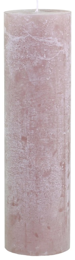 Hnedá rustikálna valcová sviečka Macon Variant: Ø: 15cm, V: 15cm, 80hod