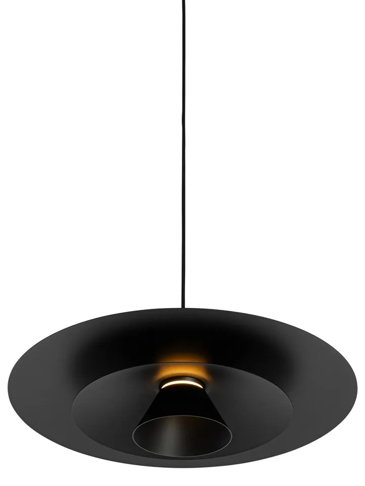 Dizajnové závesné svietidlo čierne vrátane LED 3-stupňové stmievateľné - Pauline