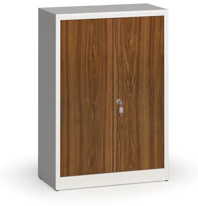 Alfa 3 Zvárané skrine s lamino dverami, 1150 x 800 x 400 mm, RAL 7035/orech