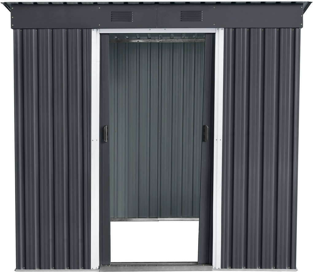 Záhradný domček BestBerg ZD-67AW / 4,3 m² / 197 × 217 × 202 cm / antracit/biela