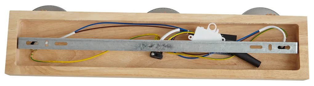 Moderné bodové svietidlo drevené s dymovým sklom 3-svetlá otočné a naklápacie - Gracy