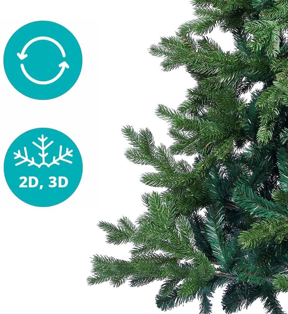 3D umelý stromček s kovovým stojanom, rôzne veľkosti- 150 cm
